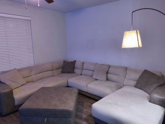 Large Sectional Sofa with Ottoman