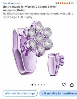 Brand New Arokart 7D Electric Shaver for Women