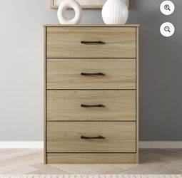 Mainstays Ardent 4 Drawer Dresser, Euro Oak - NEW