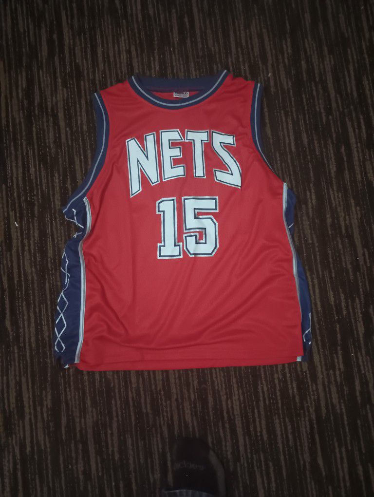 Red With Navy New Jersey Nets Old Jersey For HOFer Vince Carter!!!