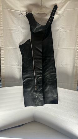 X Element advanced motorcycle gear leather chaps size 38 Black-Reduced Again