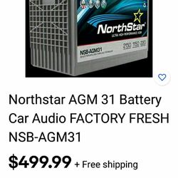 $360 OBO ☆ NORTHSTAR Ultra ☆~PRO AGM 31M Battery Deep cycle/Starting
