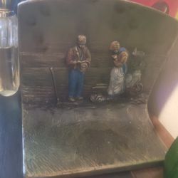 BOOKENDS: Vintage K & O 1925 -ANGELUS- Polychrome Bronze. Set Of 2. VGC