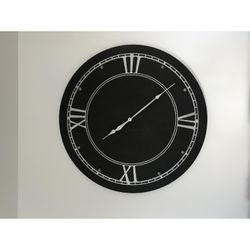Oversized Pottery Barn Steel Wall Clock