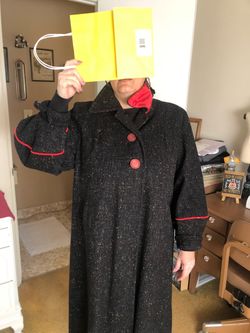Vintage full length coat: size: 14