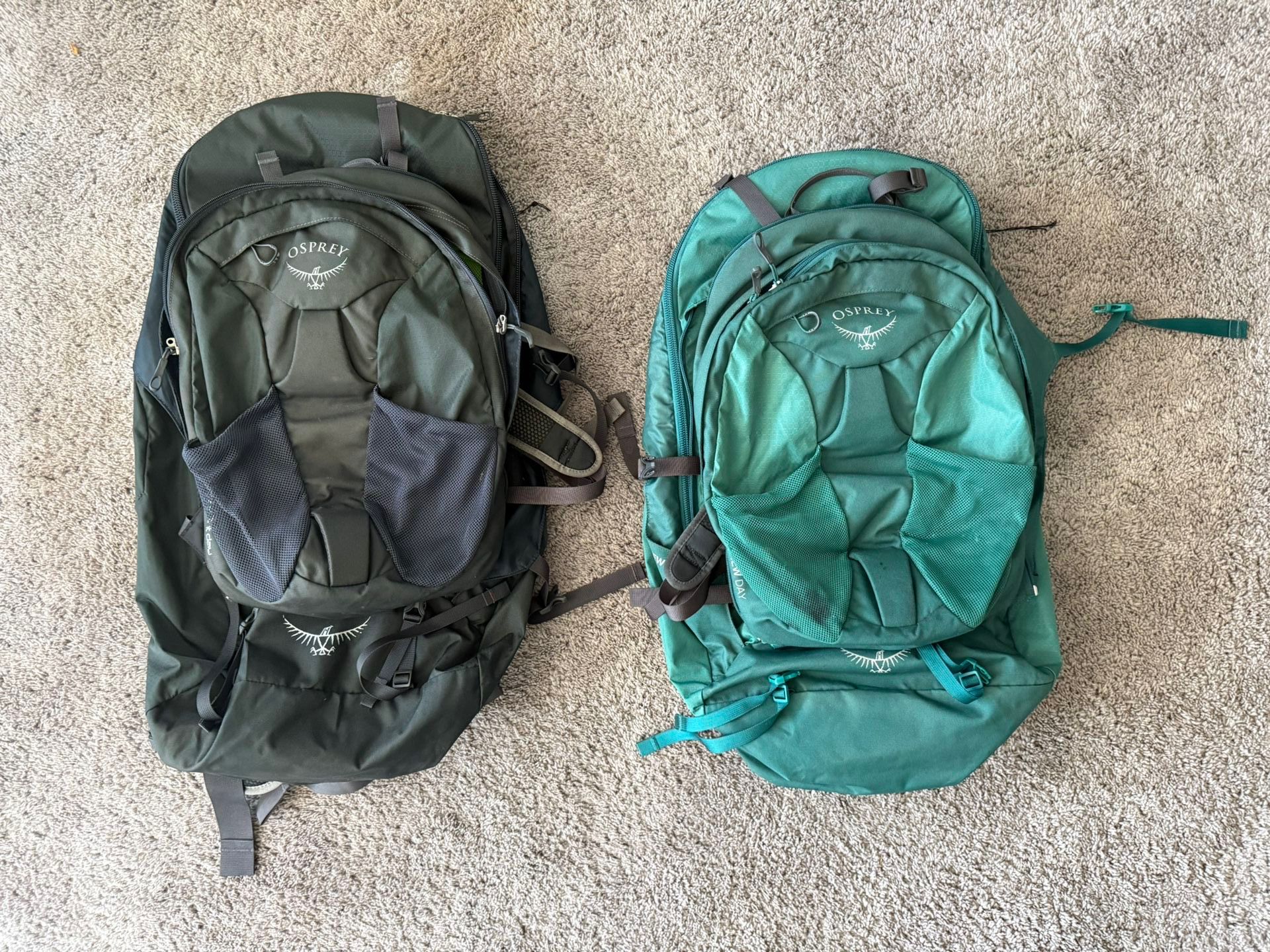 Osprey Men’s and Women’s Travel Pack Backpacks, 55L