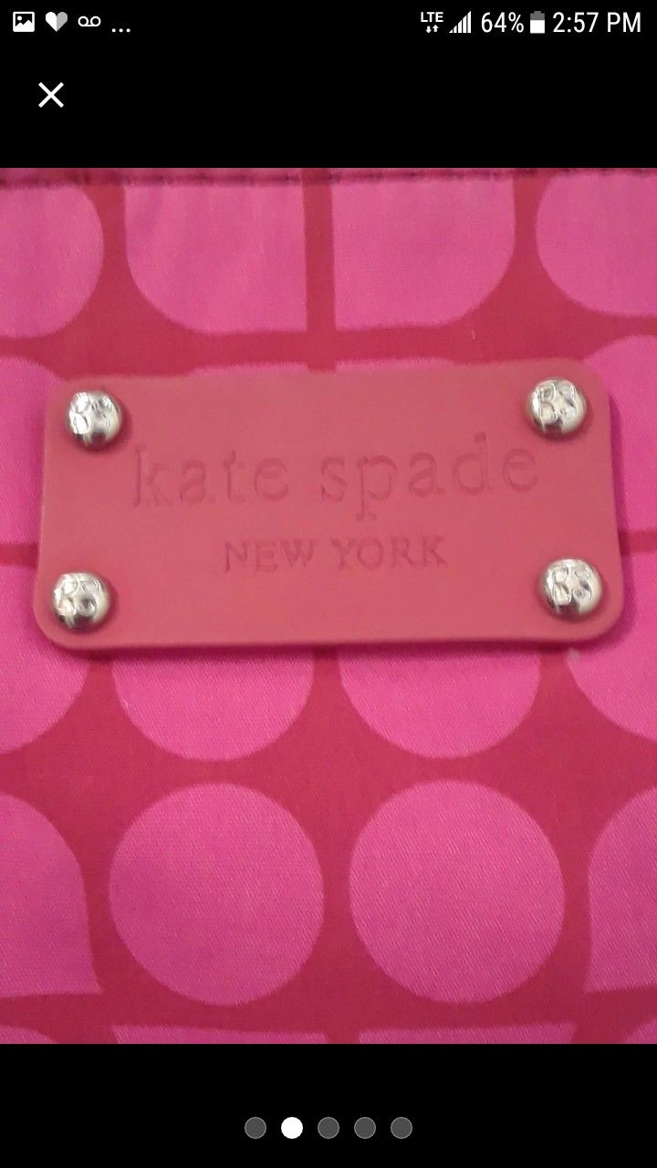 Kate spade tote with leather accents