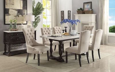 Marble Table, Side Server Wine Glass Holder & Mirror
