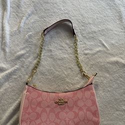 pink teri coach bag
