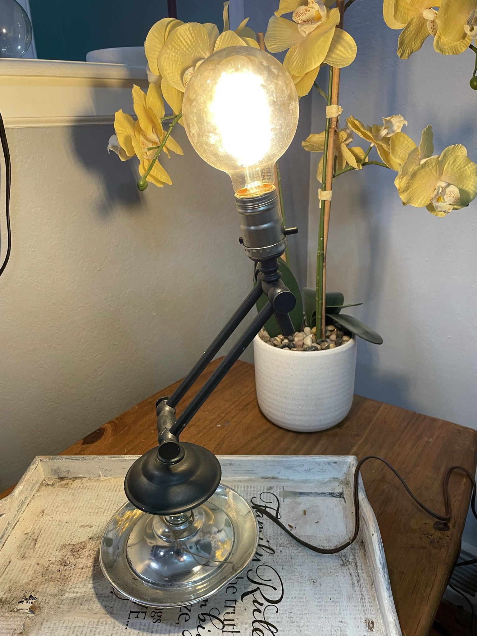Vintage Lamp Side Table