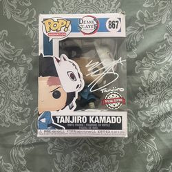 Tanjiro Autographed Funko Pop Dmg Box