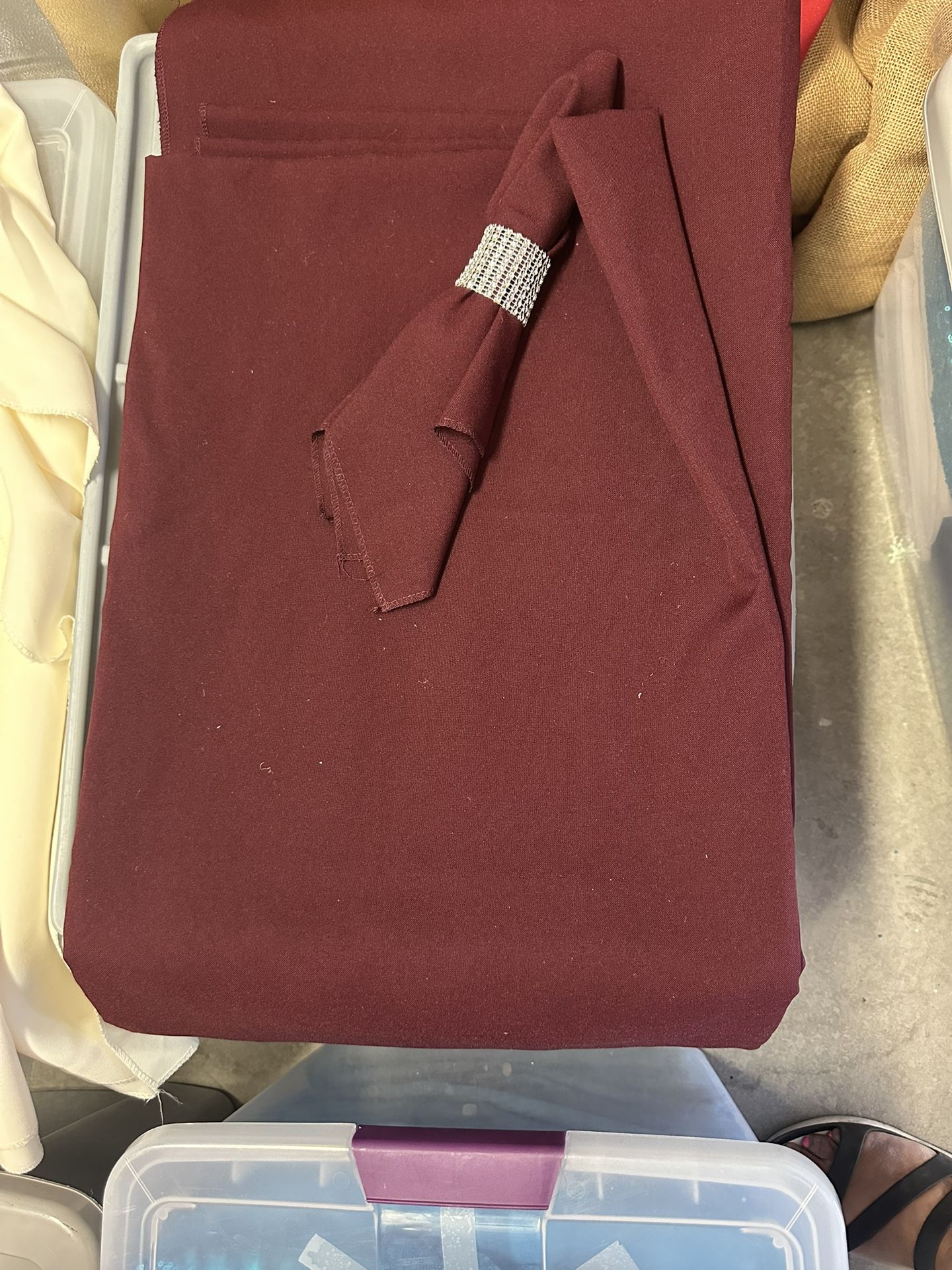 Burgundy Table Cloths