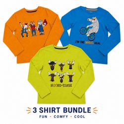 Gap Kids Boys Graphic Long Sleeve Shirt Bundle