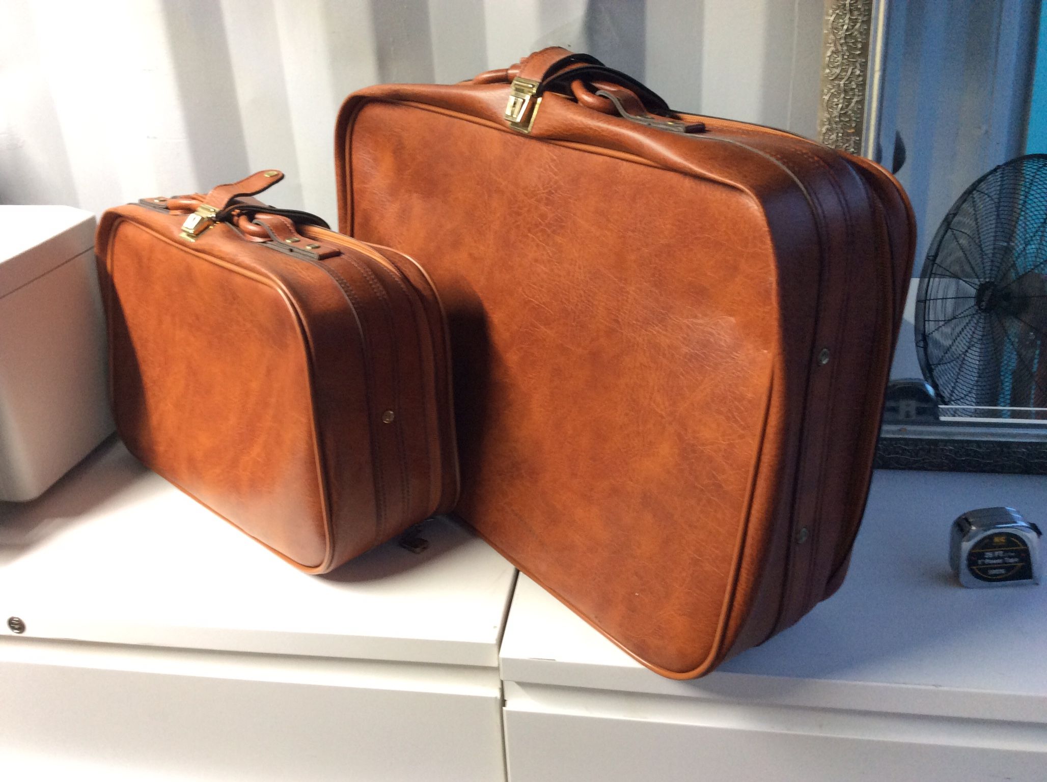 Handmade Genuwin Brown Leather Traveling Bags (expensive)