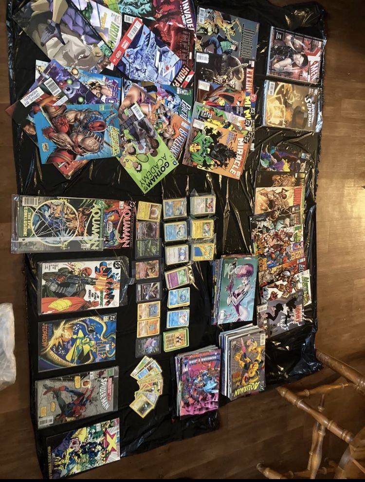 Lot Of Pokémon Cards And Comics