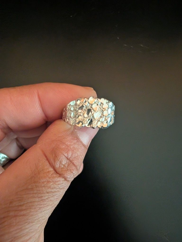 Silver .925 Nugget Ring 💍 Size 7,8,9,10.5