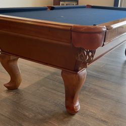 8’ Beautiful Honey Pool Table By American Billiards (Free Delivery & Pro Setup)