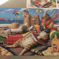 Cats Beachcombers Jigsaw Puzzle 750 Pc