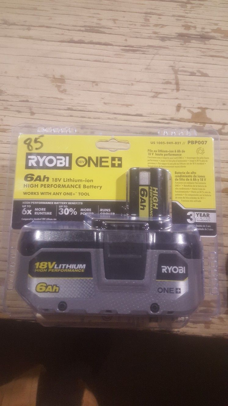 Ryobi 6ah BATTERY