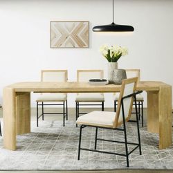 DINING TABLE EXTENDABLE BENCH+4CH  (AVAILABLE IN ROUND ) 
