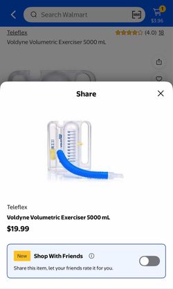 New Volumetric exerciser incentive deep breathing Voldyne 5000.
