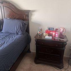 Queen mattress dresser and 2 night stands