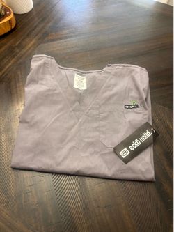 Unisex Gray Scrub Top New