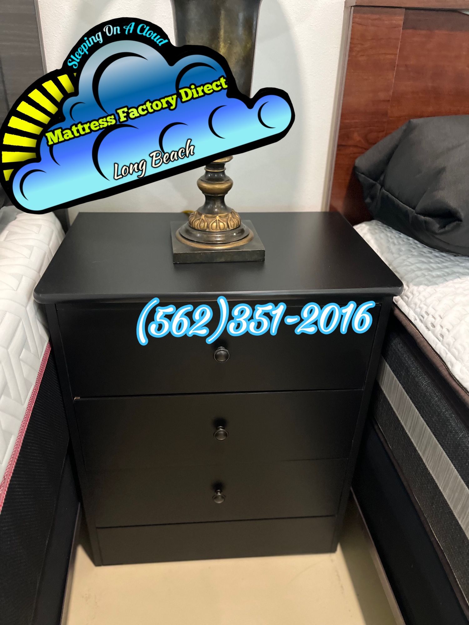 Three Drawer Black Compressed Dresser Chest Mueble