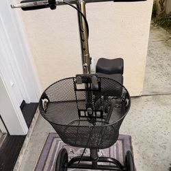 4 wheel scooter with basket