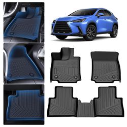 Floor Mats for 2022-25 Lexus NX All Weather Heavy Duty Odorless, Black