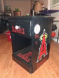 Custom painted angels bedside table