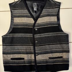 New! HANDSOME MENS WOOLEN LINED VEST - sz. Large