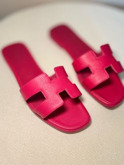 Hot pink sandals size 7.5