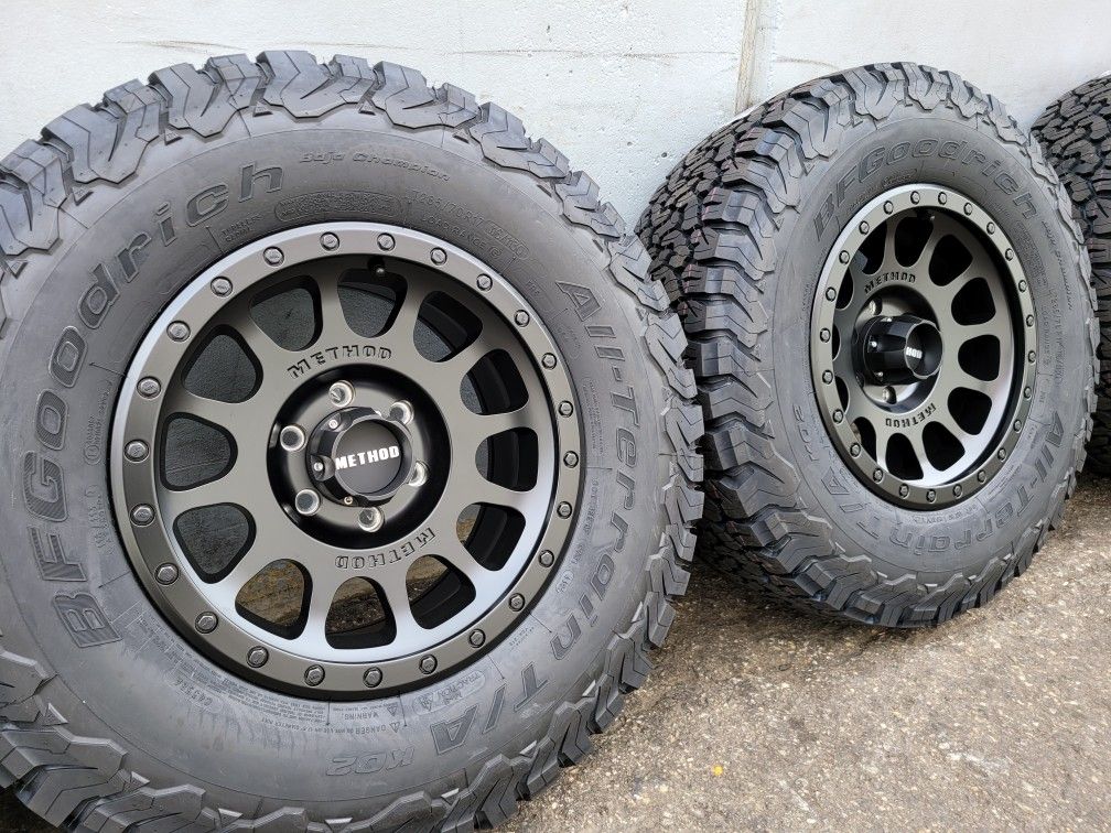 17" Inch Method NV305 / 33" Bfgoodrich Ko2 Tires 28570R17 for Sale in Orange, CA OfferUp