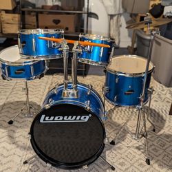 Ludwig  Junior Drum Set-Blue