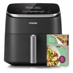 Cosori 9-in-1 TurboBlaze Air Fryer 6 Qt, Premium Ceramic Coating, 90°–450°F, Precise Heating for Even Results, Air Fry, Roast, Bake, Broil, Dry, Froze
