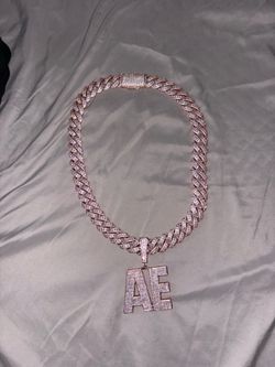 Rose gold mosinite Cuban link !