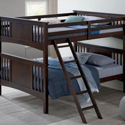 Brand New Espresso Full Over Full Bunk Bed