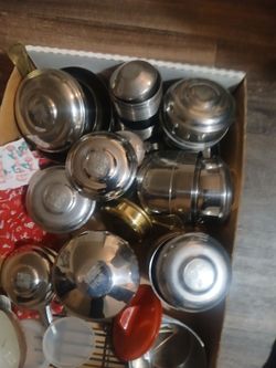 Asian stainless steel tableware/serving set