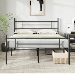 Novilla Metal Queen Bed Frame with Headboard and Footboard