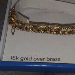 18k Real Gold Over Brass .real Stones.