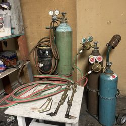 Oxy Acetylene Set With Dolly,  Parts and Hoses