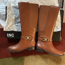 I.N.C. Knee-High Leather Rider Boots  (size 8M)