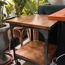 World market, Aidan wood and metal end table