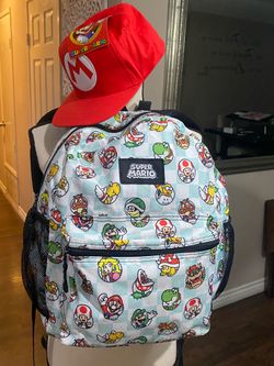 New Super Mario Hat and Used Backpack