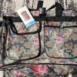 Pink Flower Camo Floral Expandable Luggage Suitcase  