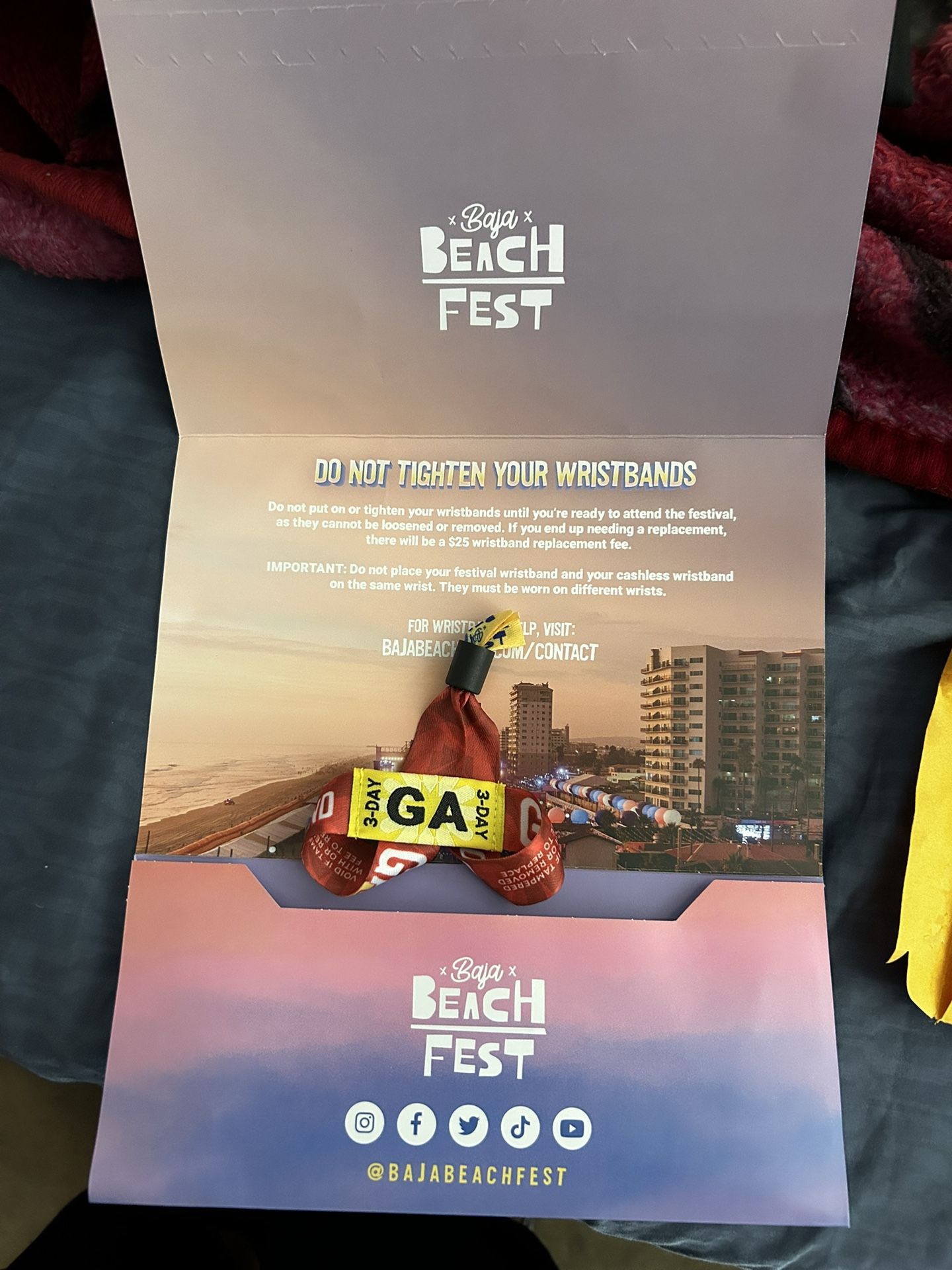 3-Day Baja Beach Fest Wristband – $400 (OBO)