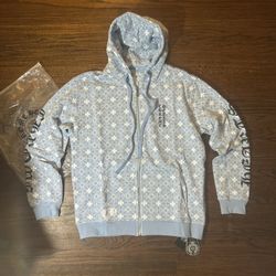 Chrome Hearts Light Blue Monogram Zip Up