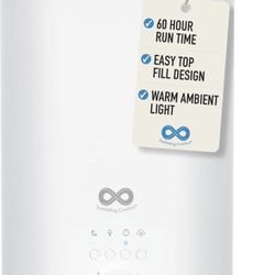 6L Humidifier Large Room, High Mist Output 60HR Runtime Ultrasonic Top Fill