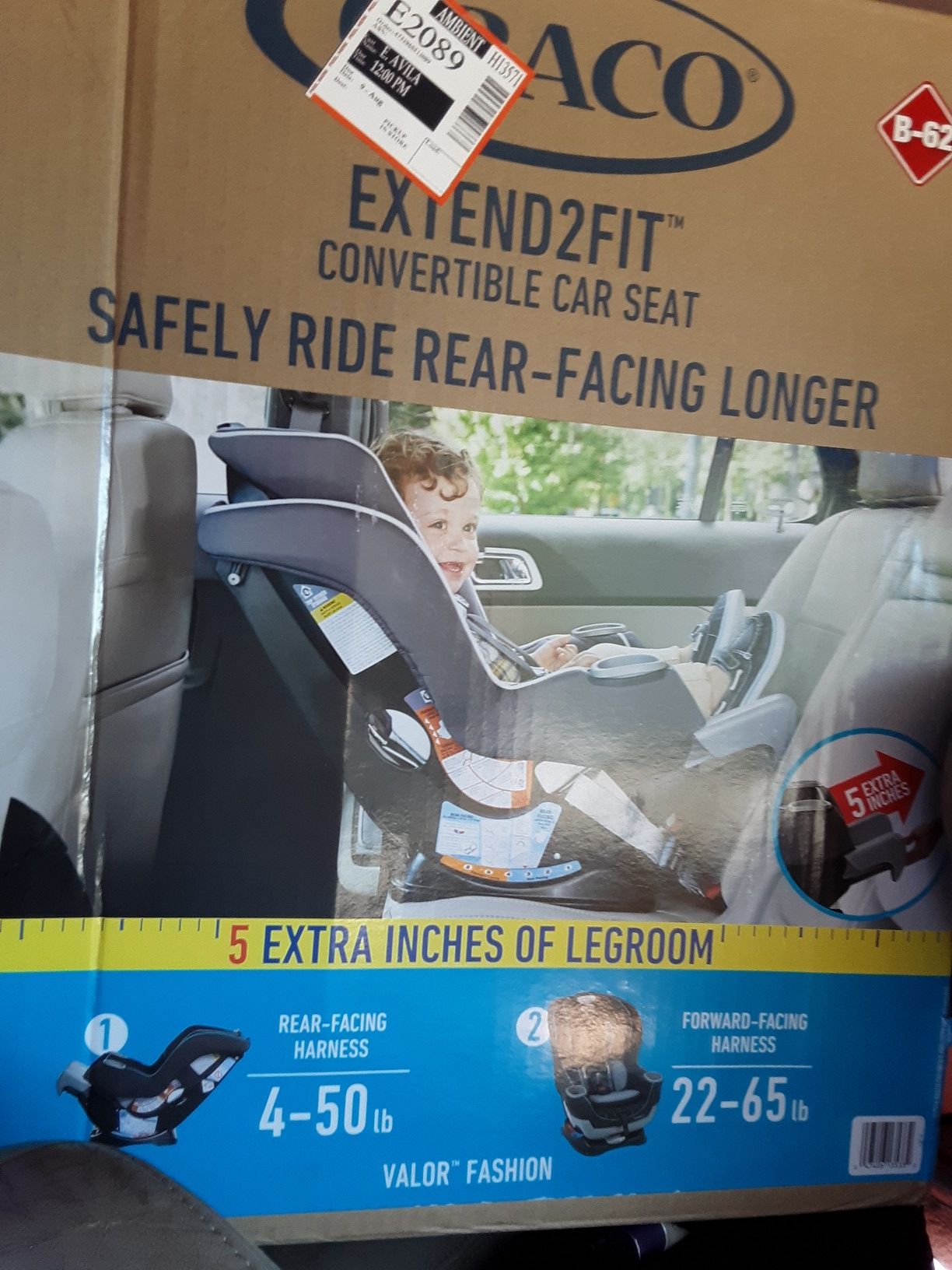 Graco Extend2fit convertible car seat